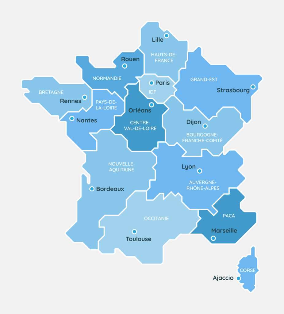 Zones d'intervention Les Cours de la Voix